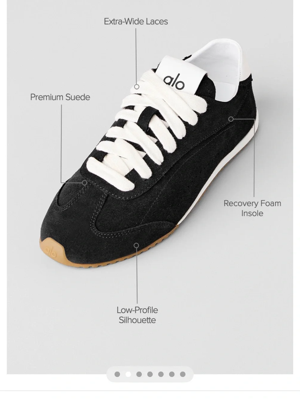 Brand new Alo Black Lace-Up Women’s Sneakers